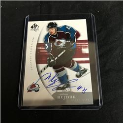 MILAN HEJDUK SIGNED SP AUTHENTIC HOCKEY CARD