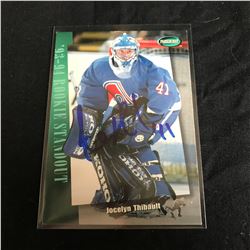 JOCELYN THIBAULT SIGNED PARKHURST HOCKEY CARD