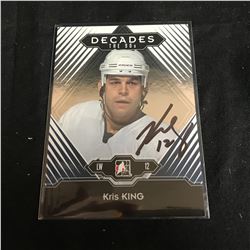 KRIS KING SIGNED IN THE GAME HOCKEY CARD