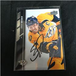 SHEA WEBER SIGNED UPPER DECK HOCKEY CARD