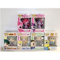 LOT OF 6 ASSORTED FUNKO POPS; VARIETY PACK