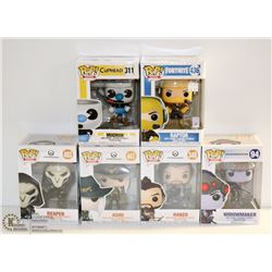 LOT OF 6 ASSORTED FUNKO POPS; GAMES VARIETY PACK