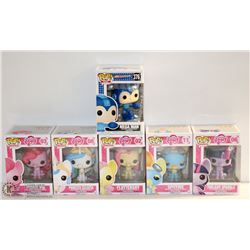 LOT OF 6 ASSORTED FUNKO POPS;  VARIETY  PACK