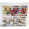 Image 1 : LOT OF 6 ASSORTED FUNKO POPS;  VARIETY  PACK