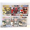 Image 1 : LOT OF 6 ASSORTED FUNKO POPS;  VARIETY  PACK