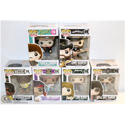 LOT OF 6 ASSORTED FUNKO POPS; ROCKS VARIETY  PACK