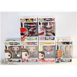LOT OF 6 ASSORTED FUNKO POPS; VARIETY  PACK