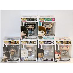 LOT OF 6 ASSORTED FUNKO POPS; ROCKS VARIETY  PACK