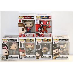 LOT OF 6 ASSORTED FUNKO POPS; VARIETY PACK