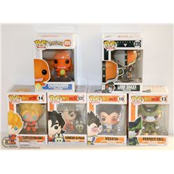 LOT OF 6 ASSORTED FUNKO POPS; VARIETY PACK