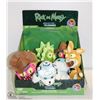 Image 1 : ASSORTED 9PC GALLACTIC PLUSHIES RICK & MORTY
