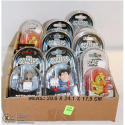 FLAT OF ASSORTED NECA SCALERS MINI FIGURINES