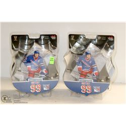 2PK OF WAYNE GRETZKY NY RANGERS HOCKEY FIGURINES