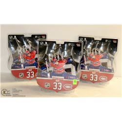 3PK PATRICK ROY #33 LTD EDITION NHL FIGURINE