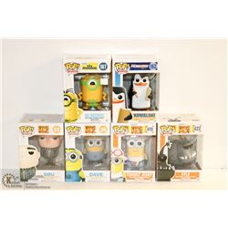 6PK OF ASSORTED FUNKO POPS; VARIETY PACK