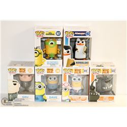 6PK OF ASSORTED FUNKO POPS; VARIETY PACK