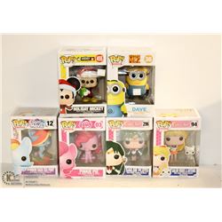 6PK OF ASSORTED FUNKO POPS; VARIETY PACK
