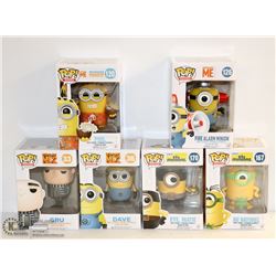 6PK OF ASSORTED FUNKO POPS; DESPICABLE ME &