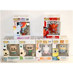 6PK OF ASSORTED FUNKO POPS; VARIETY PACK