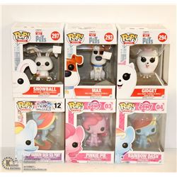 6PK OF ASSORTED FUNKO POPS;  VARIETY PACK