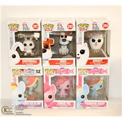 6PK OF ASSORTED FUNKO POPS;  VARIETY PACK