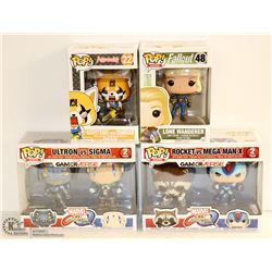 4PK OF ASSORTED FUNKO POPS;  VARIETY PACK