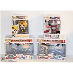 4PK OF ASSORTED FUNKO POPS;  VARIETY PACK