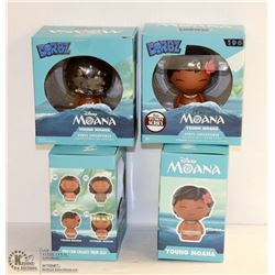 4PK DORBZ COLLECTIBLE FIGURINES; MOANA