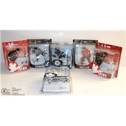 6PK OF ASSORTED NHL/ TEAM CANADA HOCKEY FIGURINES