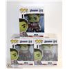 Image 1 : 3PK OF AVENGERS ENDGAME FUNKO POPS; HULK