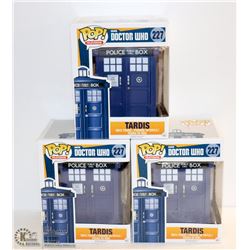 3PK OF DOCTOR WHO FUNKO POPS; TARDIS