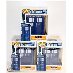 3PK OF DOCTOR WHO FUNKO POPS; TARDIS