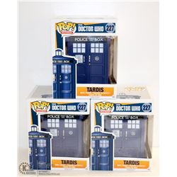 3PK OF DOCTOR WHO FUNKO POPS; TARDIS