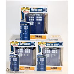 3PK OF DOCTOR WHO FUNKO POPS; TARDIS