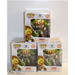 3PK OF OVERWATCH FUNKO POPS; ORISA