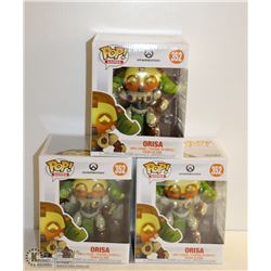 3PK OF OVERWATCH FUNKO POPS; ORISA