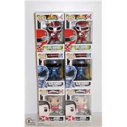 6PK OF ASSORTED FUNKO POPS; POWER RANGERS PACK
