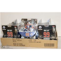 FLAT OF 7 GRETZKY LTD ED OILER NHL FIGURINES