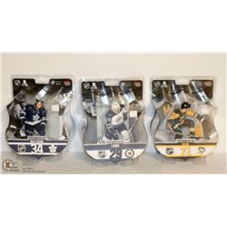 3PK MATTHEWS/ LAINE & MALKIN NHL FIGURINES