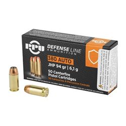 PPU 380ACP JHP 94GR - 50 Rds