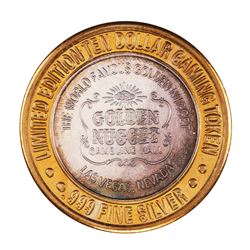 .999 Silver Golden Nugget Las Vegas $10 Casino Limited Edition Gaming Token