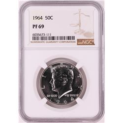 1964 Proof Franklin Half Dollar Coin NGC PF69