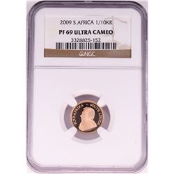 2009 South Africa 1/10 Krugerrand Gold Coin NGC PF69 Ultra Cameo