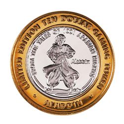 .999 Fine Silver Aladdin Resort & Casino Las Vegas $10 Limited Edition Gaming Token