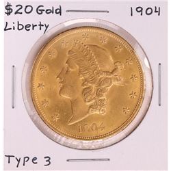 1904 $20 Liberty Head Double Eagle Gold Coin