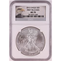 2012 $1 American Silver Eagle Coin NGC MS70 First Releases