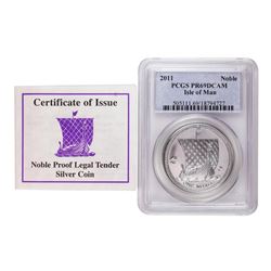 2011 Proof Isle of Man Silver Coin PCGS PR69DCAM