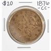 Image 1 : 1876-CC $20 Liberty Head Double Eagle Gold Coin