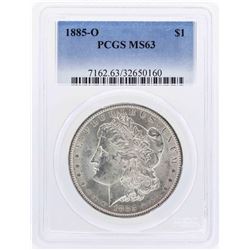 1885-O $1 Morgan Silver Dollar Coin PCGS MS63