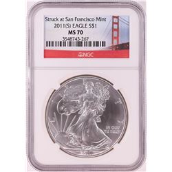 2011-(S) $1 American Silver Eagle Coin NGC MS70